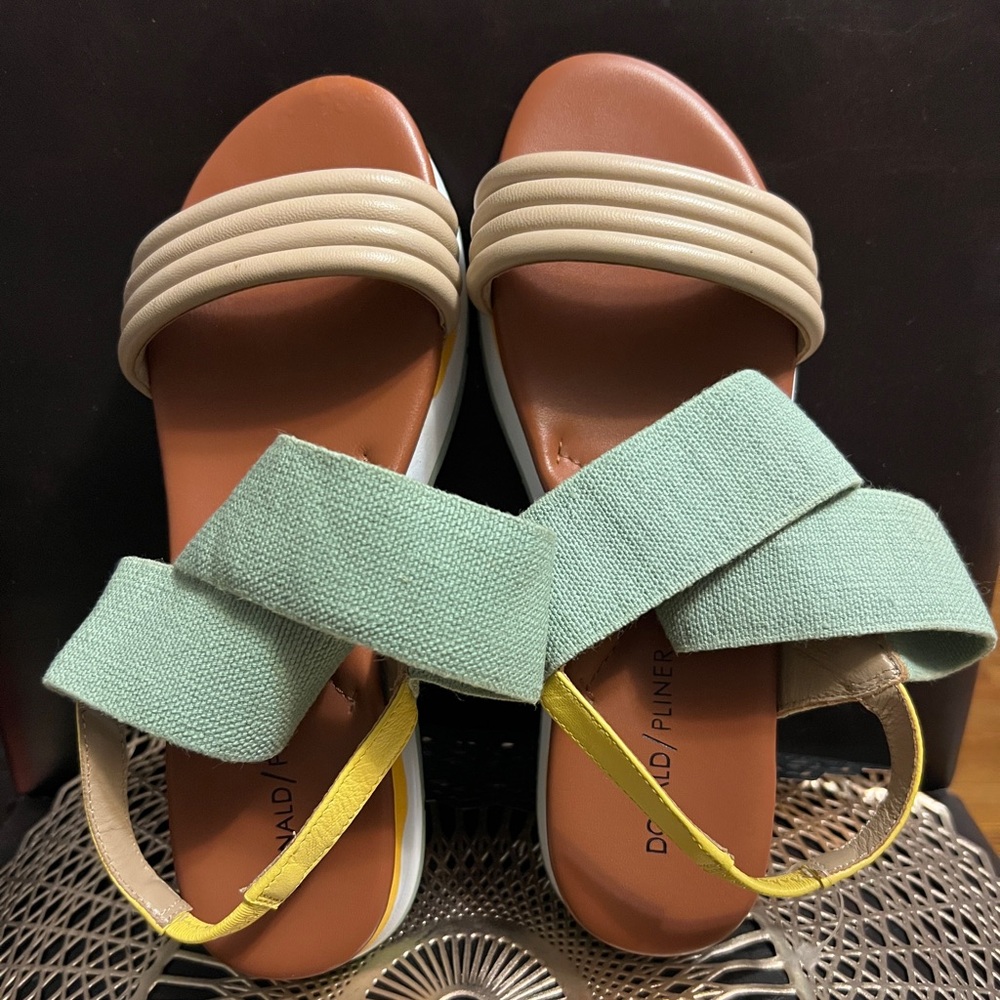 Donald J. Pliner Sandals - Mint Green and Beige